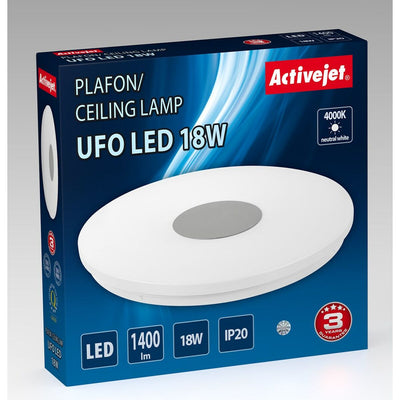 Loftslampe Activejet AJE-UFO Hvid Metal 18 W