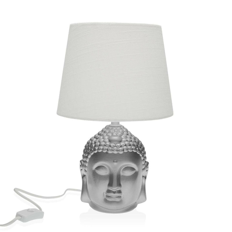 Bordlampe Versa Sølvfarvet Buddha Porcelæn (21 x 33 x 21 cm)