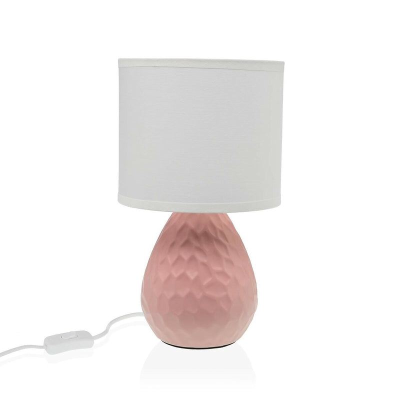 Bordlampe Versa Pink Hvid Keramik 40 W 15,5 x 27,5 cm