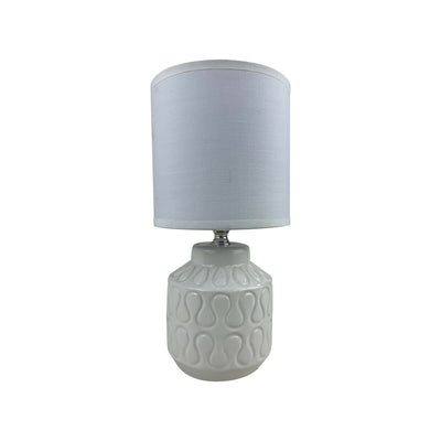 Bordlampe Versa Lizzy Hvid Keramik 13 x 26,5 x 10 cm