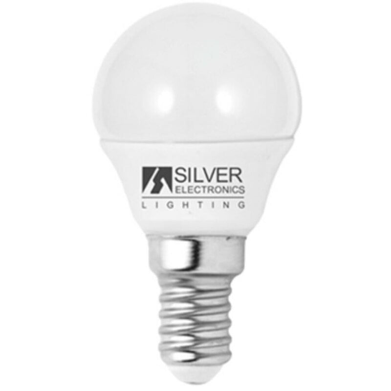 Sfærisk LED pære Silver Electronics Eco E14 5W