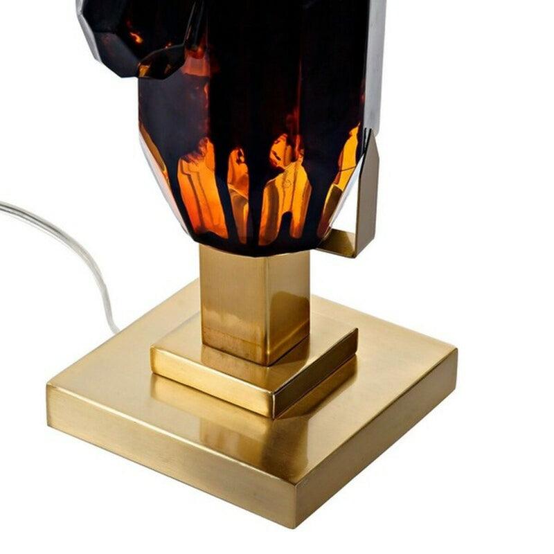 Bordlampe DKD Home Decor Metal Klæde Krystal Chic (35 x 35 x 70 cm)