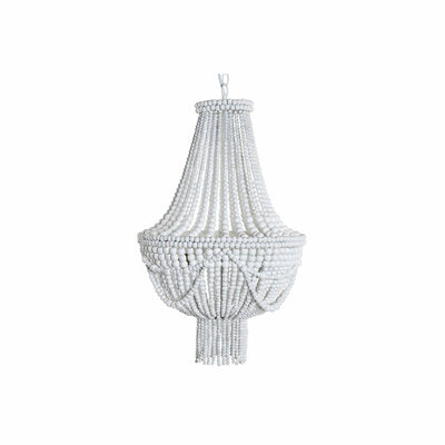 Loftslampe DKD Home Decor Hvid Metal Plastik Træ MDF 40 W 220 V 40 x 40 x 60 cm