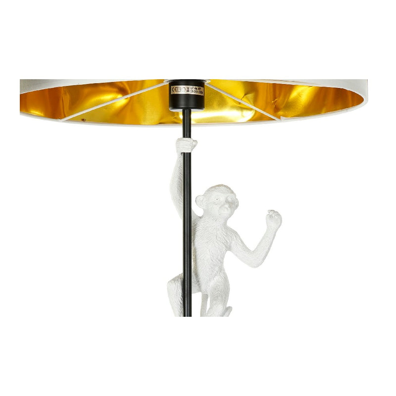 Gulvlampe DKD Home Decor 8424001827312 44 x 44 x 166 cm Sort Gylden Metal Hvid Harpiks 220 V 50 W (2 enheder)