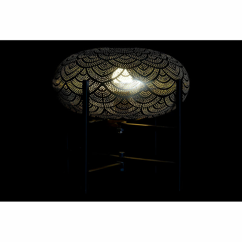 Bordlampe DKD Home Decor Sort Metal 220 V Gylden 50 W (35 x 35 x 33 cm)