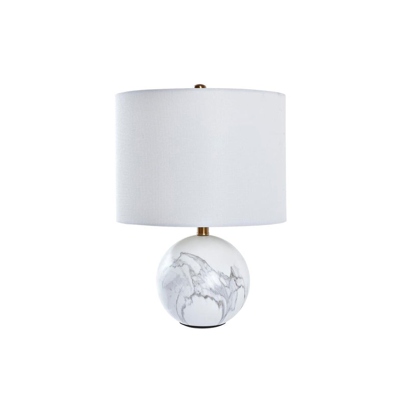 Bordlampe DKD Home Decor Hvid Gylden Metal 50 W 220 V 36 x 36 x 52 cm