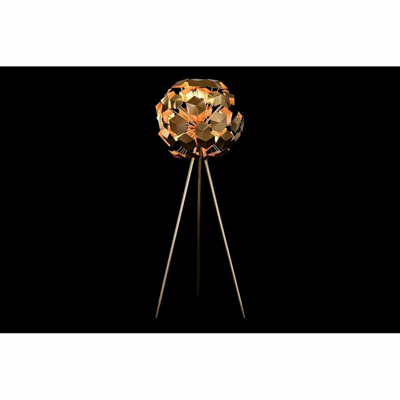 Gulvlampe DKD Home Decor Gylden Metal 50 W 220 V 49 x 49 x 134 cm