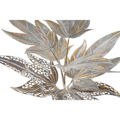 Gulvlampe DKD Home Decor Grå Metal Tropisk Blad af en plante (51 x 51 x 87 cm)