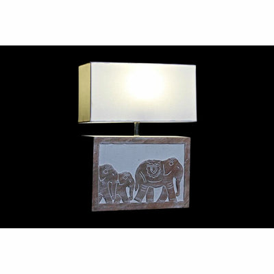 Bordlampe DKD Home Decor Brun Hvid 220 V 50 W Indianer mand (33 x 12 x 41 cm)