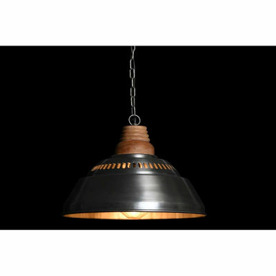 Loftslampe DKD Home Decor Sølvfarvet Brun Jern Mangotræ 50 W (43 x 43 x 31 cm)