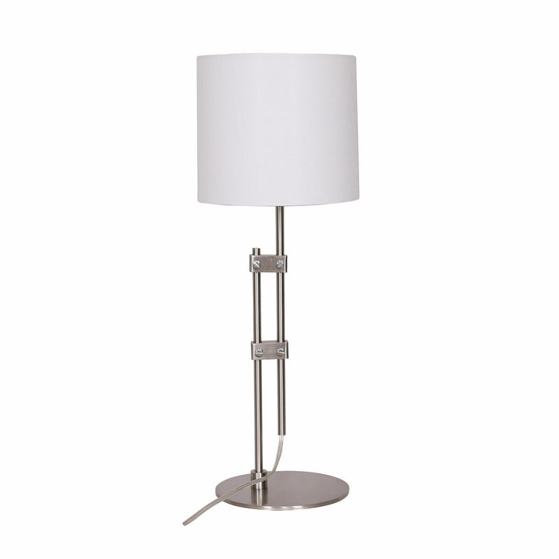 Bordlampe DKD Home Decor Sølvfarvet Metal Hvid Moderne (23 x 23 x 64 cm)