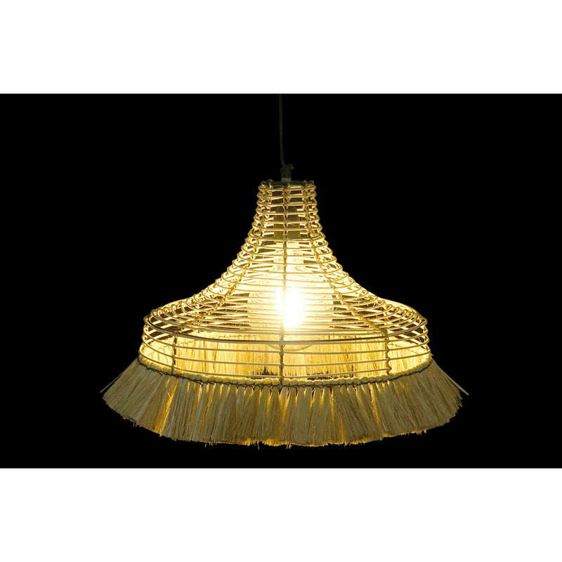 Loftslampe DKD Home Decor Natur Metal 40 W Jute (45 x 45 x 36 cm)