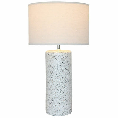 Bordlampe DKD Home Decor Hvid Multifarvet Hør Dolomite 25 W 50 W 220 V 42 x 42 x 73,5 cm