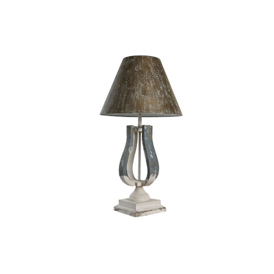 Bordlampe DKD Home Decor 44,5 x 44,5 x 83,5 cm Gran Blå Gylden Metal Hvid 220 V 50 W