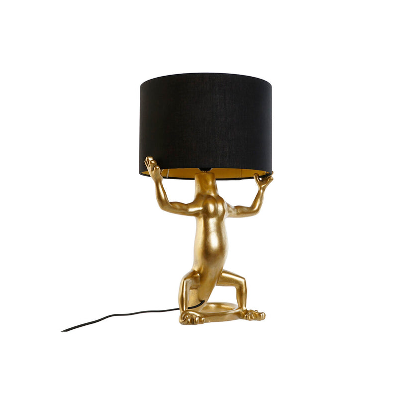 Bordlampe Home ESPRIT Sort Gylden Harpiks 50 W 220 V 31 x 28 x 50 cm (2 enheder)