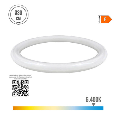 LED Tube EDM Cirkulær G10Q F 18 W 2100 Lm Ø 30 cm (6400 K)