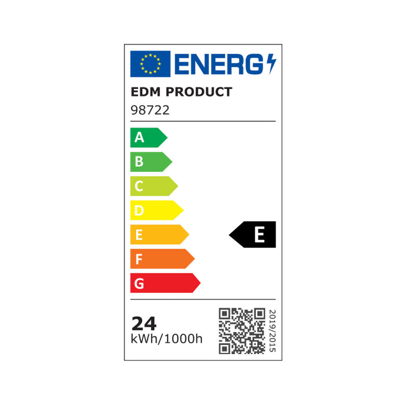 LED-lampe EDM E 24 W E27 2700 lm Ø 7 x 13,6 cm (6400 K)