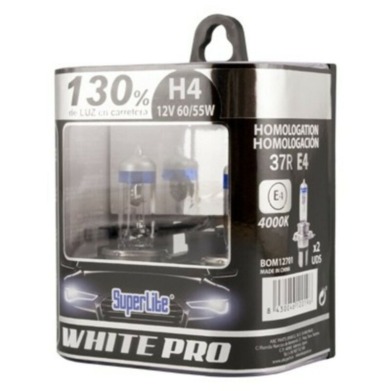 Pære til køretøj Superlite White Pro H4 12V 55/60W 4000K 37R/E4