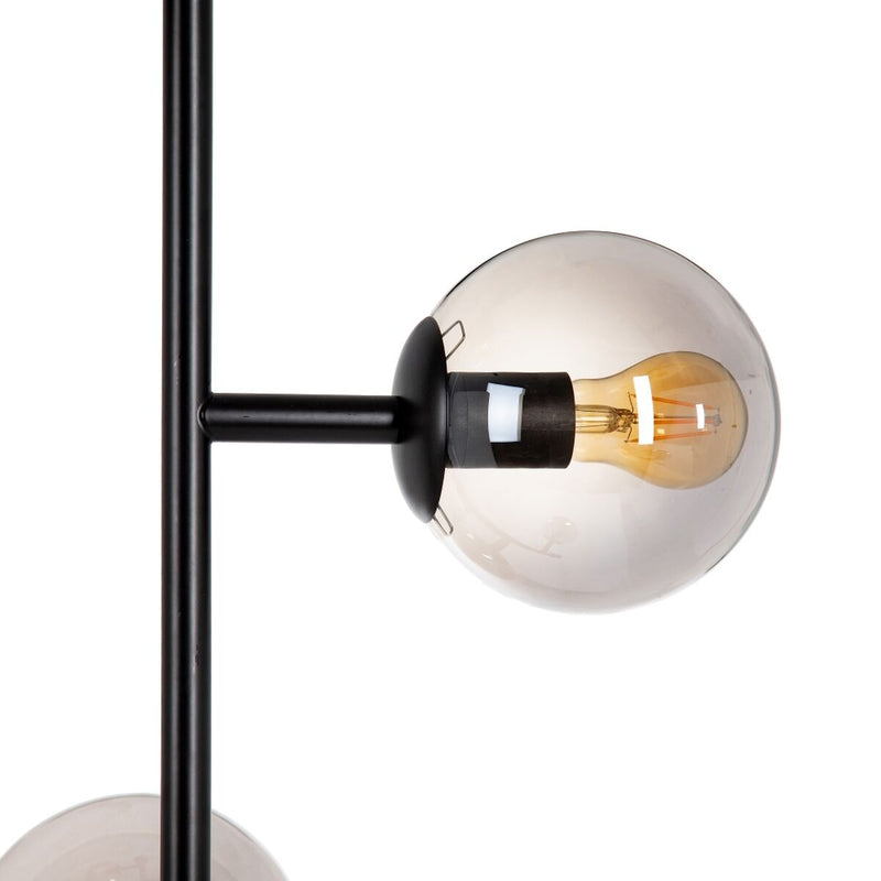 Loftslampe 40 x 40 x 234 cm Krystal Sort Metal Ø 15 cm Moderne