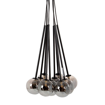 Loftslampe 91 x 60 x 155 cm Krystal Sort Metal Ø 13 cm Moderne