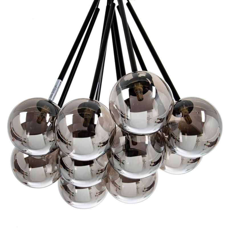 Loftslampe 91 x 60 x 155 cm Krystal Sort Metal Ø 13 cm Moderne