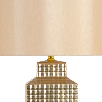 Bordlampe Gylden Bomuld Keramik 60 W 220 V 240 V 220-240 V 36 x 36 x 46 cm