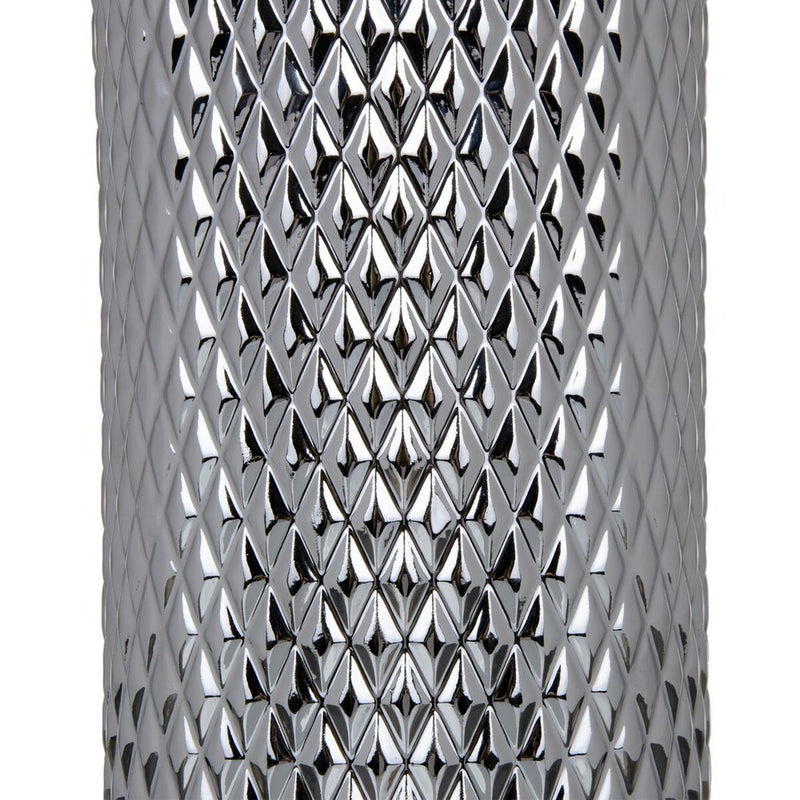 Bordlampe Beige Sølvfarvet Sækkelærred Keramik 60 W 220 V 240 V 220-240 V 28 x 28 x 50,5 cm