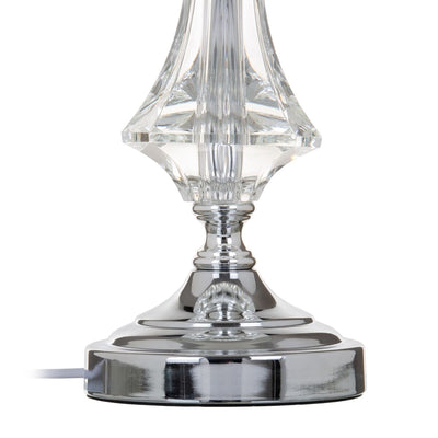 Bordlampe Sølvfarvet Krystal 60 W 220 V 240 V 220-240 V 32 x 32 x 57 cm