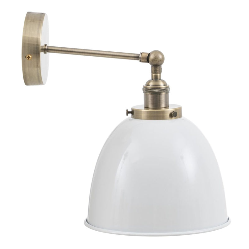 Væglampe 17 x 25 x 27 cm Metal Sølv Hvid industriel