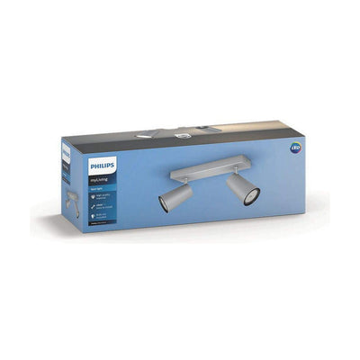 Belysningsarmatur til LED Philips Foco Sølvfarvet Aluminium Metal 5,5 W GU10
