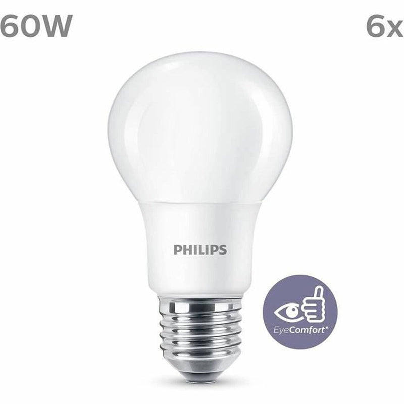 LED Lampe Philips Bombilla Hvid F 8 W 60 W E27 (2700k)