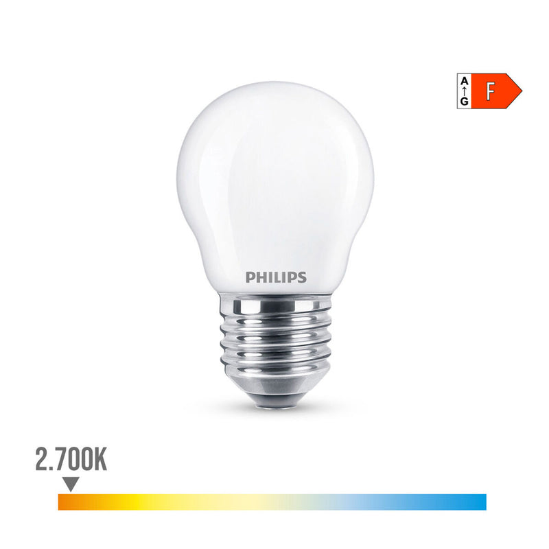 LED-lampe Philips F 40 W 4,3 W E27 470 lm 4,5 x 8,2 cm (2700 K)