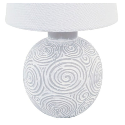 Bordlampe Versa Hvid Keramik 18 x 30 x 18 cm